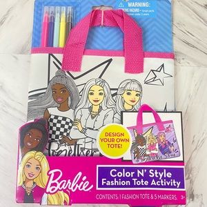Barbie color n style fashion tote activity